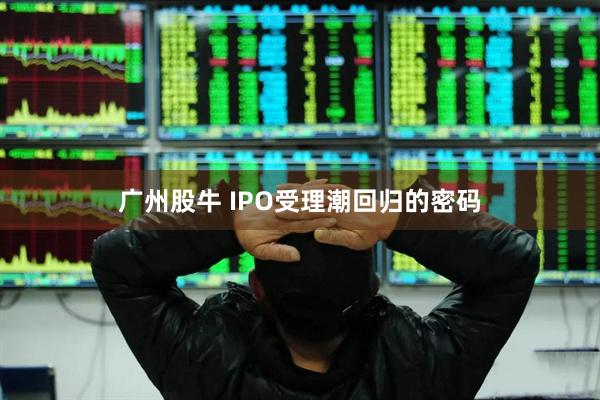 广州股牛 IPO受理潮回归的密码
